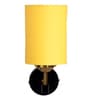 Antique Gold Wall Lamp with Yellow cotton shade