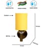 Antique Gold Wall Lamp with Yellow cotton shade