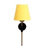 Antique Gold Wall Lamp with Yellow cotton shade