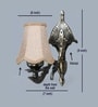 Antique Gold Wall Light with Beige Jute Shade