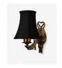Antique Gold Wall Sconce with Black Cotton Fabric Shade for Home & Office