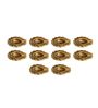 Antique Golden Aluminium Diya In Antique Golden Finish Set of 10,