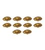 Antique Golden Aluminium Diya In Antique Golden Finish Set of 10,