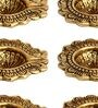Antique Golden Aluminium Diya In Antique Golden Finish Set of 10,