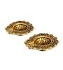 Antique Golden Aluminium Diya In Antique Golden Finish Set Of 2