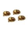 Antique Golden Aluminium Diya In Antique Golden Finish Set Of 4,