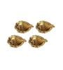 Antique Golden Aluminium Diya In Antique Golden Finish Set Of 4,