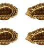 Antique Golden Aluminium Diya In Antique Golden Finish Set of 4,
