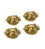 Antique Golden Aluminium Incense Holder In Antique Golden Finish Set of 4,