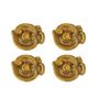 Antique Golden Aluminium Incense Holder In Antique Golden Finish Set of 4,