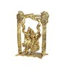Antique Golden Aluminium Radha Krishna On A Swing Carved In Antique Golden Finish Idol