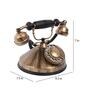 Antique Golden Round Base Brass & Wood Dummy Retro Telephone