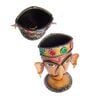 Antique Hand Multicolour Copper Iron Pen Stand