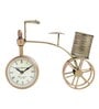 Antique Cycle Golden Iron Pen stand with Clock