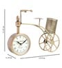 Antique Cycle Golden Iron Pen stand with Clock