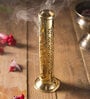 Safety Brass Agarbatti Stand  (Gold)