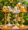 Antique Iron  T- Light Holder (Gold)