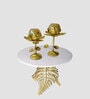 Antique Iron  T- Light Holder (Gold)