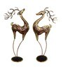 Antique Iron Pair Of Deer Set Of 2,