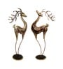 Antique Iron Pair Of Deer Set Of 2,