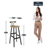 Rhyme Antique Low Back Bar Stool