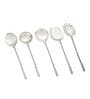 Antique Matt Finish Stainless Steel Twisted Handle Serving Spoons Set of Five