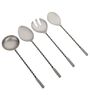 Antique Matt Finish Stainless Steel Twisted Handle Serving Spoons Set of Four