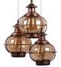 Antique Metal 3 Light Cluster Hanging Lamp