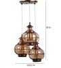 Antique Metal 3 Light Cluster Hanging Lamp