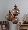 Antique Metal 3 Light Cluster Hanging Lamp