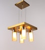 Antique Mild Steel 4 Light Chandelier