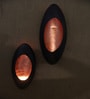 Antique Mild Steel Wall Mount T- Light Holder (Copper)