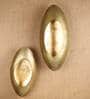 Antique Mild Steel Wall Mount T- Light Holder (Gold)