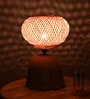 Louise Brown Bamboo Shade Table Lamp With Teracotta Base