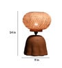 Louise Brown Bamboo Shade Table Lamp With Teracotta Base