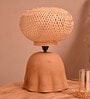 Louise Brown Bamboo Shade Table Lamp With Teracotta Base