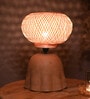 Louise Brown Bamboo Shade Table Lamp With Teracotta Base