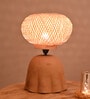 Louise Brown Bamboo Shade Table Lamp With Teracotta Base