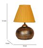 Antique Terracotta & Cotton Yellow Colour Table Lamp