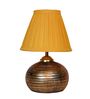 Antique Terracotta & Cotton Yellow Colour Table Lamp