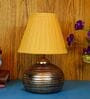 Antique Terracotta & Cotton Yellow Colour Table Lamp