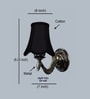 Antique Wall Mounted Lamp with Black Cotton Shade