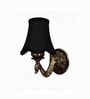 Antique Wall Mounted Lamp with Black Cotton Shade