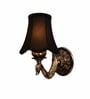 Antique Wall Mounted Lamp with Black Cotton Shade