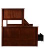 Antonia Bunk Bed (Single & Queen) with Drawer Storage in Walnut Finish