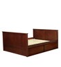 Antonia Bunk Bed (Single & Queen) with Drawer Storage in Walnut Finish