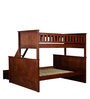 Antonia Bunk Bed (Single & Queen) with Drawer Storage in Walnut Finish