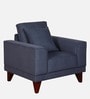 Antonio Fabric 1 Seater Sofa In Navy Blue Colour