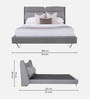 Antonio Boucle King Size Bed In Grey Finish
