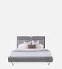 Antonio Boucle King Size Bed In Grey Finish